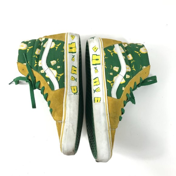 Vans Shoes Mens 9 Women 10.5 Lakers Undefeated Sk8 Hi U-Man UNDFTD Yellow Green main image 10